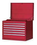SK 86044 26-Inch Wide by 17-7/8-Inch Deep by 20-1/2-Inch High 6 Drawer Red Top Chest