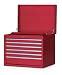 SK 86044 26-Inch Wide by 17-7/8-Inch Deep by 20-1/2-Inch High 6 Drawer Red Top Chest