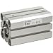 SMC CQS Series  Air Cylinder with Guide Rod Plate, Compact, Double Acting, Through Hole Mounting, Switch Ready, No Cushion