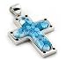 Blue Millefiori Cross Pendant