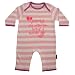 Party at my crib 2am bring a bottle' pink/white 0-6 months striped romper sleepsuit