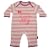 Party at my crib 2am bring a bottle' pink/white 0-6 months striped romper sleepsuit