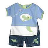Newborn Boys CROC-O-RIFFIC Denim Short Set