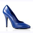 5 Inch Sexy High Heel Shoe Women's Dress Shoes Classic Pump Shoes Navy Blue Leather