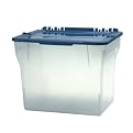 Iris File Totes - Clear/ Blue (Set of 4)