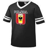 Polska Na Zdrowie Mens Polish Ringer T-shirt, Poland Beer Glass Design V-neck Shirt