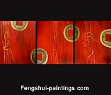 Oriental Painting, Oriental Wall Art, Feng Shui Money Oil Painting P 25