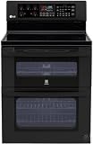LG LDE3017SB 30″ Freestanding Electric Double-Oven Range with 5 Radiant Elements, 4.4 cu. ft. True Convection Lower Oven, 2.3 cu. ft. Upper Oven, InfraGrill Broiler and Self-Cleaning: Smooth Black