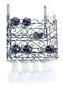 12 Bottle Wall Wine Rack (Black) (16"H x 18"W x 14"D)