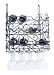 Concept Housewares Metal Wine Bottle and Glass Rack 12-bottle