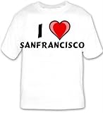 I Love Sanfrancisco T-shirt Large White