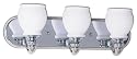 Price Pfister Treviso Three-Light Upward Wall Sconce, Chrome with Opal White Globes #9613-15