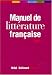 Manuel de littérature française