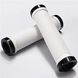 TOOGOO(R) Double Road Mountain MTB BMX Bike Cycle Bicycle Lock on Locking Handlebar Grips - White