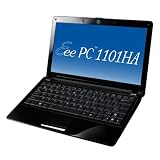 Asus 1101HA-BLK001X Netbook 11.6" VGA Atom Menlow Z520 Lecteur carte SD / MMC Webcam 1.3 Mpix Wifi Bluetooth 1024 Mo HDD 160 Go Noirpar Asus