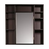 Decolav 9700-RM Wood Frame Medicine Cabinet with Double-Sided Mirror, Red Mahogany by 