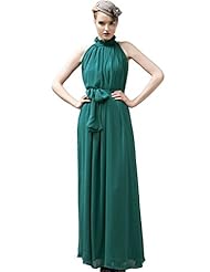  Chiffon/Polyester/Spandex  Summer Sleeveless  Ball Gown Maxi Dress  With Ruffles