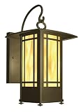 American Fluorescent EUW126MBSCT Eureka Outdoor Sconce, Transitional Mission Style with Tinted Glass Diffusers, 26W