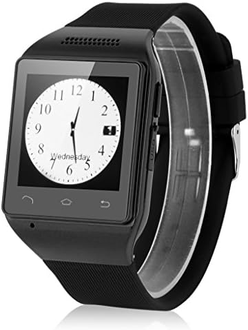 Excelvan Unlocked MTK6260A Capacitive Touch Screen Smartwatch Watch Cell Mobile Phone GSM 850/900/1800/1900MHz Built In With Internet GPRS FM Radio Mp3 Player Bluetooth Earphone (Shipped From U.S.)