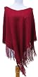 Handmade Lightweight Poncho - American Cranberry (100% Crocheted By Hand Border) Handmade Lightweight Poncho - American Cranberry (100% Crocheted By Hand Border)