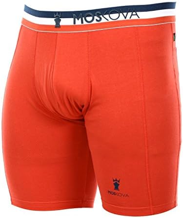 Moskova Flag Series Red M2 Cotton Long Boxer Shorts (M , Red)