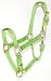Hamilton Deluxe 1" Nylon Horse Halter with Adjustable Chin and Throat Snap, Lime Green, Yearling (300-500 lbs)