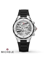MICHELE Tahitian Animal Print Silicone Strap Watch