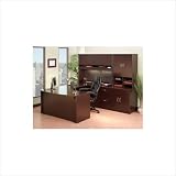 Series C: Right L-Bow Desk - Mocha Cherry