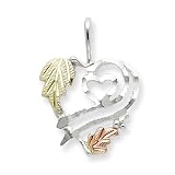 Sterling Silver & 12K Heart In Heart Necklace