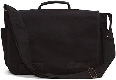 Gravity Travels Heavyweight Canvas Messenger Bag - Black