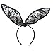 Easy lifestyles Sexy Black Lace Headband Sweet Bunny Rabbit Ear Hair Band for Wedding Party Cosplay Costume Accessory,40*9CM