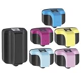 HP 02Bk, HP 02C, HP 02M, HP 02Y, HP 02LC, HP 02LM Remanufactured CC604FN Combo Pack - 1 B