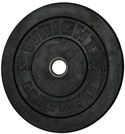 Wright 35 Lb Solid Rubber Bumper Weights - Great  Cross Training & Olympic Lifting - Sold in Pairs