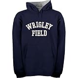 Wrigley Field Embroidered Navy Hooded Sweatshirt by Wrigley