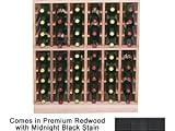 Wine Cellar Innovations Designer Series Collection Premium Redwood with Midnight Black Stain Half Height 34x27x13-in.