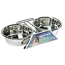 Dogit Stainless Steel Double Dog Diner, Large