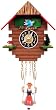 German Quartz Clock - Girl Swinging