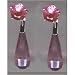Two Tone Briolette Silver CZ Pear Drop Earring