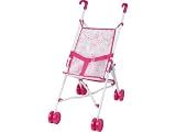 Baby Doll Strollers-Pretty Pink Baby Doll Stroller For Dolls