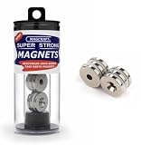 MAGCRAFT Magnets - 3 4 x 0.200 x 1 8 Rare Earth Ring(Countersunk), Package of 6