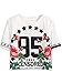 Persun Women 95 Floral Print White Crop T-shirt Top