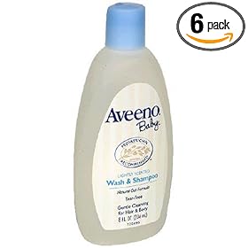 Aveeno Baby Wash & Shampoo, Lightly Scented, 8-Ounce Bottles (Pack of 6)