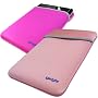iGadgitz Pink/Baby Pink Reversible Neoprene Sleeve Case Cover for 10-10.2 inch Asus EeePC 1000, 1000H, 1000HE, 1000HA, 1000HD, 1001HA, 1001P, 1002H, 1002HA, 1005HA Seashell, 1005P, 1005PE, 1008HA, 1008P, S101, N10JH, T101MT, S101H Netbook