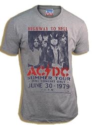 Junk Food AC/DC Highway to Hell Steel Heather Gray T-Shirt Tee