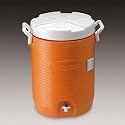 Water Cooler, 5-Gallon, Recessed Spigot, Crack Resistant, 12-1/2"x19", Orange RBH1685ORG