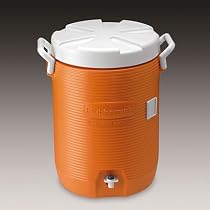 Water Cooler, 5-Gallon, Recessed Spigot, Crack Resistant, 12-1/2"x19", Orange RBH1685ORG