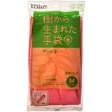 樹から生まれた手袋グッドネ 厚手 ロング Mサイズ ピンク