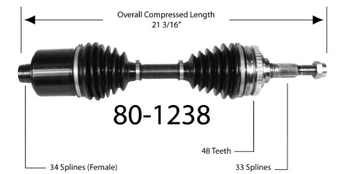 Empi 80-1238 CV Joint Half-Shaft Assembly On Sale
