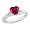 Sterling Silver 1 5/8 CT TGW Created Ruby 0.01 CT TDW Diamond Heart Ring (G-H, I3)