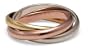 14k Yellow, White and Rose Gold Rolling Ring, Size 7